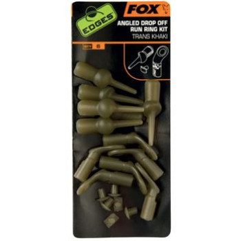 Набір для ковзного оснащення Fox Edges Angled Drop off run ring kit trans khaki 6шт