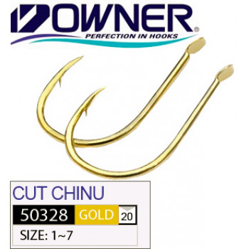 Крючок Owner 50328 Cut Chinu №1/0 Gold 10шт