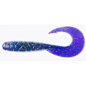Силикон FishUp Mighty Grub 4.5" 4шт #060 Dark Violet/Peacock & Silver