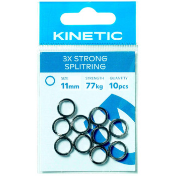 Кольцо заводное Kinetic 3X Strong Splitring 11mm 10шт