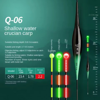 Поплавок Herabunafishing умный для мелких водоемов QS-06 20cm 3.0g