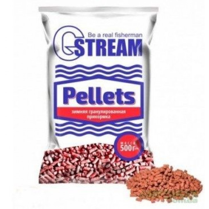 Зимовий пеллетс G.Stream Pellets Мотиль 500g+100g у подарунок