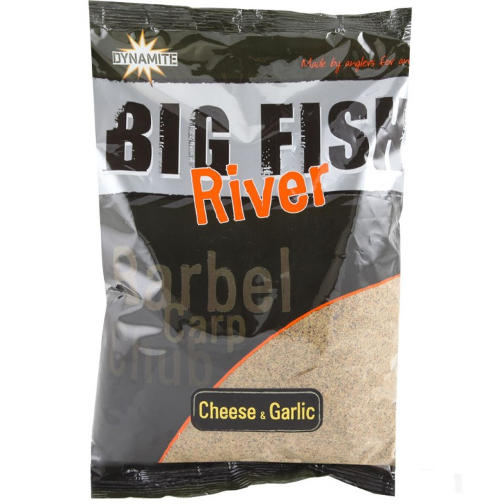 Підгодовування Dynamite Baits Big Fish River Groundbaits Cheese & Garlicl 1.8kg