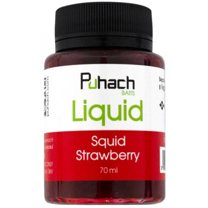 Ликвид Puhach Baits Liquid 70 ml - Squid Strawberry (Кальмар Клубника)