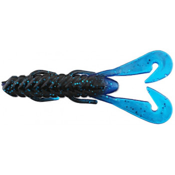 Силикон Gambler Burner Craw 4" 7шт. 100mm 9g Black Blue Glitter Blue Tail
