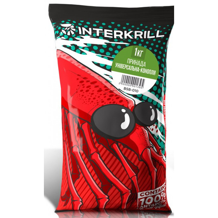 Прикормка INTERKRILL Универсальная-Конопля 1kg