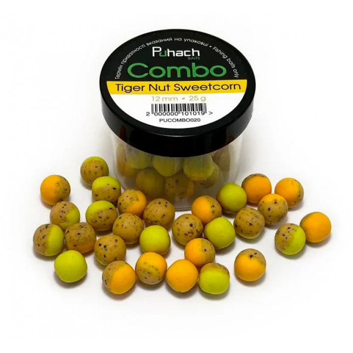 Бойли Puhach Baits Combo 15mm - Tiger Nut Sweetcorn (Тигровий Горіх Солодка Кукурудза)