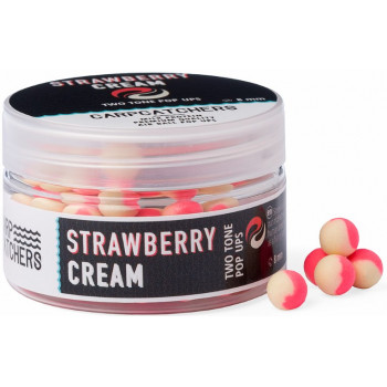 Бойли pop-up Two Tone Carp Catchers «Strawberry Cream» 10mm