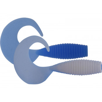 Силикон Kinetic Curlypup 5.1cm 2g Baby Blue/White (10шт) Garlic