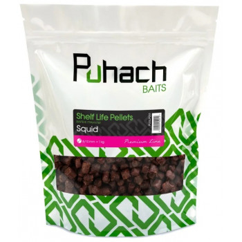 Вареные гранулы Puhach Baits Premium Line Shelf Life Pellets 1 kg - Squid  8/10mm