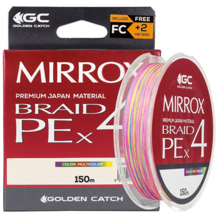 Шнур GC Mirrox PE X4 150м Multicolor #1.0