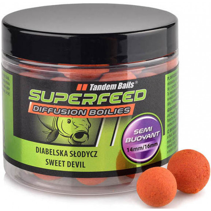 Бойли Tandem Baits Super Feed Diffusion Boilies 14mm/16mm Mix 90g Sweet Devil