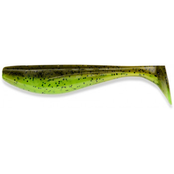 Силикон FishUp Wizzle Shad 5" (4шт) #204 - Green Pumpkin/Chartreuse
