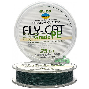 Шнур Ntec FlyCat 137m Moss Green 0.14mm
