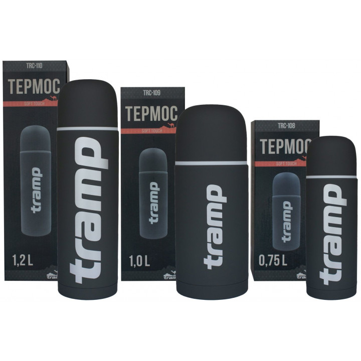 Термос Tramp Soft Touch Серый 1.0L