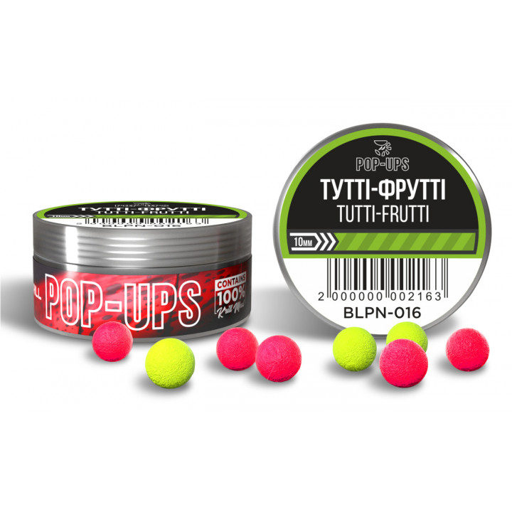 Бойлы INTERKRILL Pop-up 10mm Тутти-Фрутти/Tutti-Frutti 15g