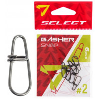 Застежка Select Basher Snap #2 0.8mm 16mm 30kg (6шт/уп)