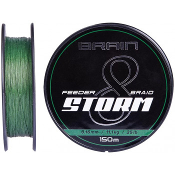 Шнур Brain Storm 8X (green) 150m 0.06mm 8lb/3.8kg