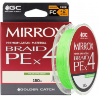 Шнур GC Mirrox PE X4 150м Lime Green (+Флюр 2m)