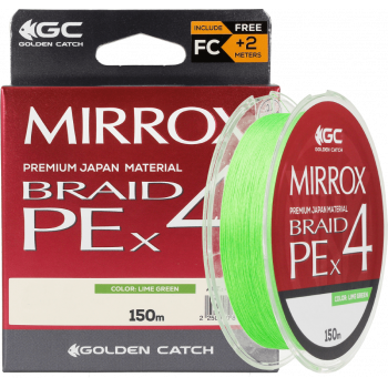 Шнур GC Mirrox PE X4 150м Lime Green #0.6