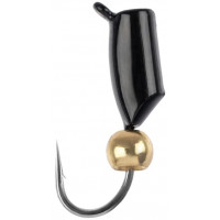 Мормышка вольфрамовая Viking Fishing Rigabik+bead 0.62g 2.5mm Black+G (1шт)