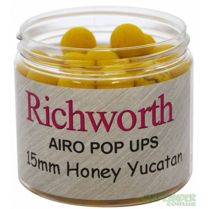 Бойлы плавающие Richworth Airo Pop-Ups 15mm Honey Yucatan New