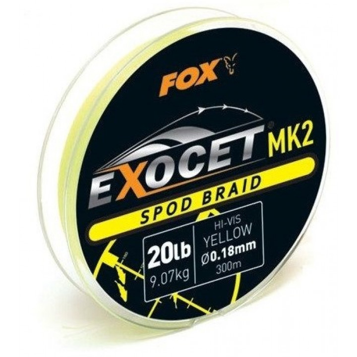 Шнур FOX Exocet MK2 Marker Braid 0.18mm 9.07kg Yellow