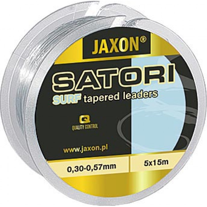 Шок-лідер SATORI Surf Tapered Leaders Jaxon 0.30-0.57mm Прозорий