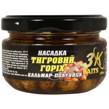 Насадка 3KBaits "Тигровый орех" Premium Кальмар-Клубника 100ml