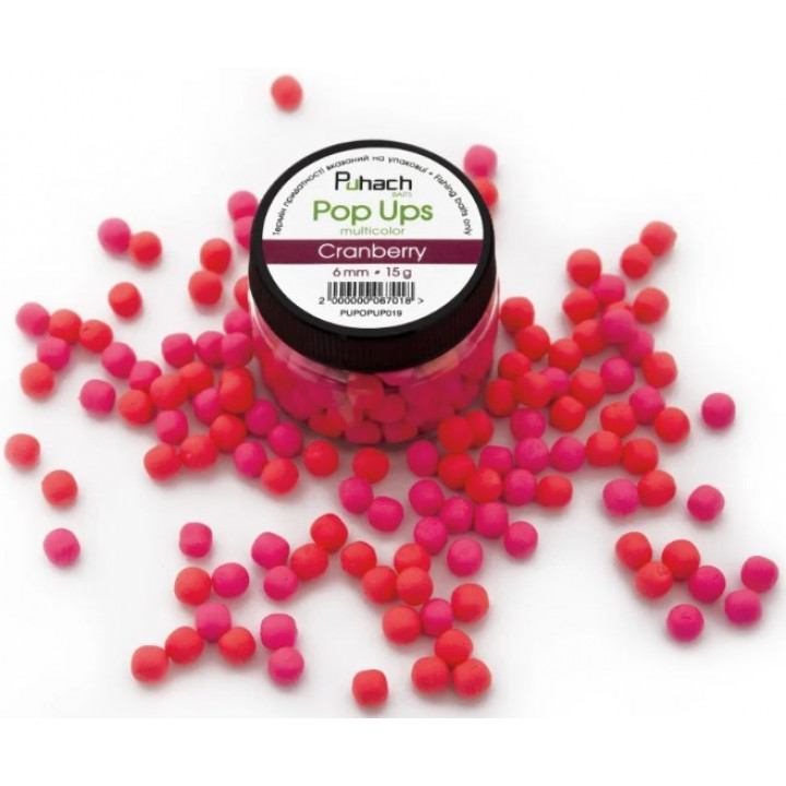 Puhach Baits Pop Ups 6mm Multicolor - Cranberry