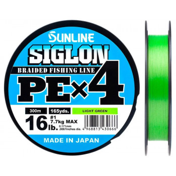 Шнур Sunline Siglon PE х4 300m Light Green #2.0