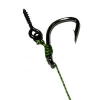 Поводок TECHNOCARP Method Hair Rigs with Screw-Винт 15lb Wide Gape Straight №8 2шт/уп