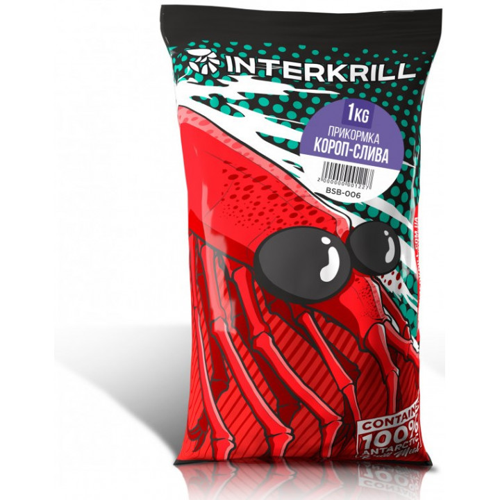 Прикормка InterKRILL  Карп-Слива 1kg