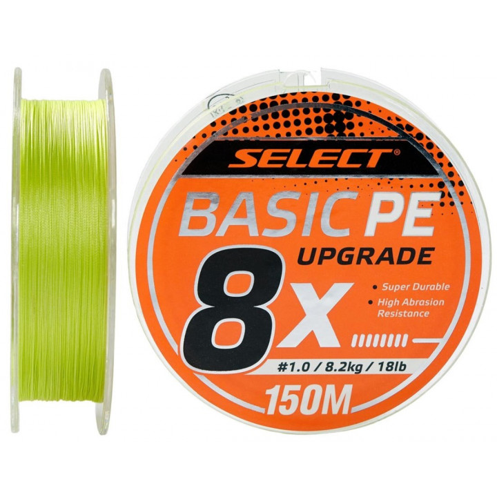 Шнур Select Basic PE 8X Light Green 150m #1.5/0.18mm 22lb/10kg