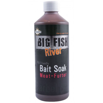 Ликвид Dynamite Baits Big Fish River Bait Soak Meat-Furter 500ml