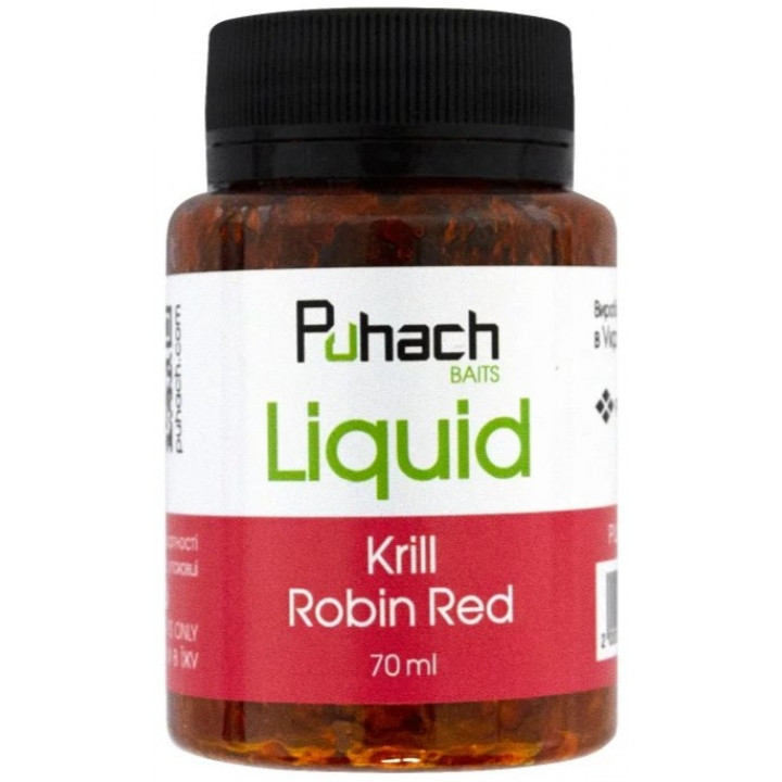 Ликвид Puhach Baits Liquid 70 ml - Krill Robin Red (Криль Робин Ред)