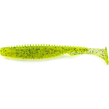 Силикон FishUp U-Shad 3" 9шт #055 Chartreuse Black