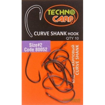 Крючок карповый Технокарп Curve Shank hook №4