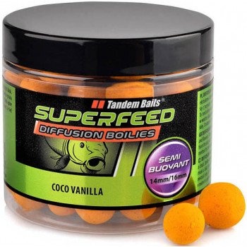 Бойли Tandem Baits Super Feed Diffusion Boilies 14mm/16mm Mix 90g Coco Vanilla
