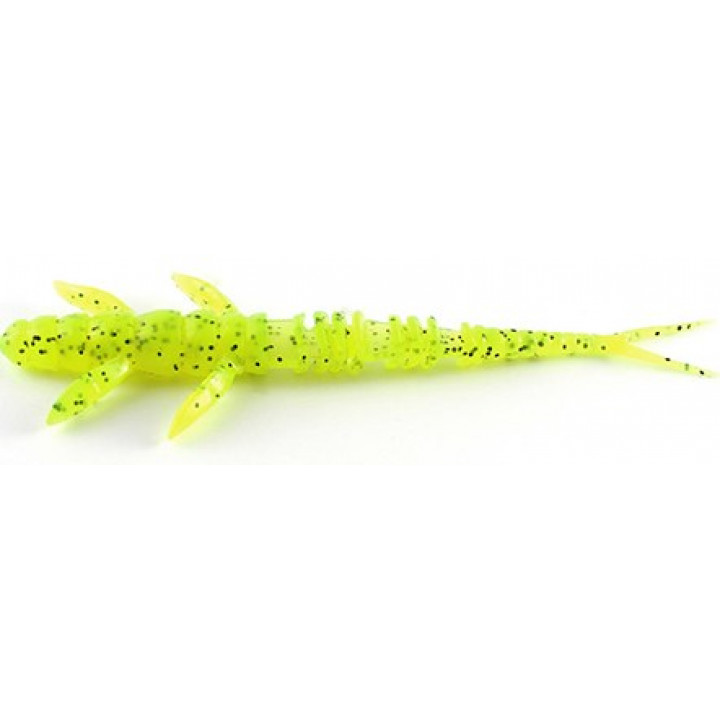 Силикон FishUp Flit 4" 7шт #055 Chartreuse Black