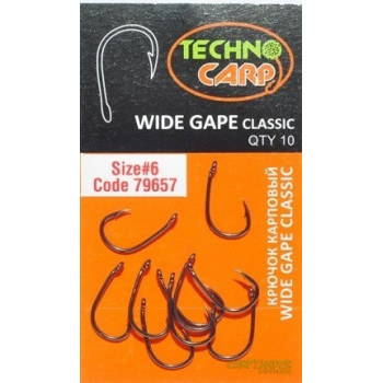 Крючок карповый Технокарп Wide Gape Classic №4 New