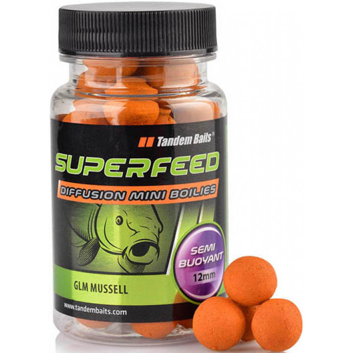 Бойли Tandem Baits Super Feed Diffusion Mini Boilies 12mm 40g Milky Mulberry