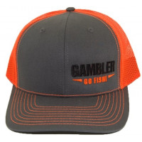 Бейсболка Gambler Richardson 112 Split Charcoal/Neon Orange Black Gambler Neon Orange Go Fish