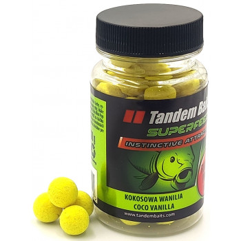 Бойли Tandem Baits SF Fluo Mini Pop-Up Boilies 12mm 30g 2021 Coco Vanilla