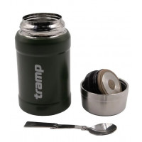 Термос TRAMP с широким горлом 800ml в чехле olive