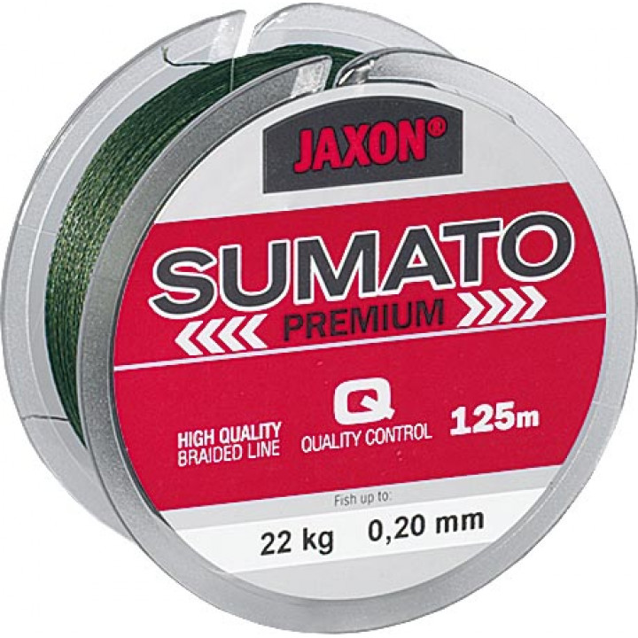 Плетенка Jaxon Sumato Premium 125m 0.20mm 22kg Тёмно-зелёный