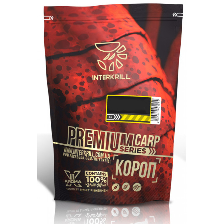 Прикормка INTERKRILL Premium Плотва-Кориандр 1kg