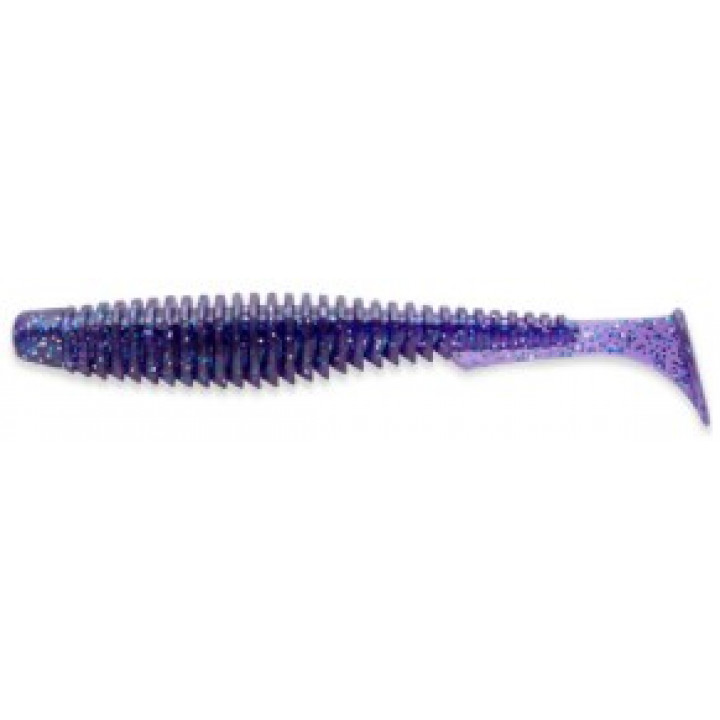 Силикон FishUp U-Shad 3.5" (8шт) #060 - Dark Violet/Peacock & Silver