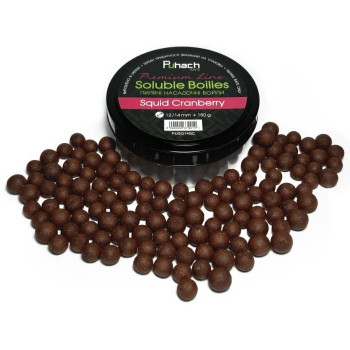 Пилячі насадочні бойли Puhach Baits Premium Soluble Boilies 12/14mm - Squid Сranberry (Кальмар Журавлина)