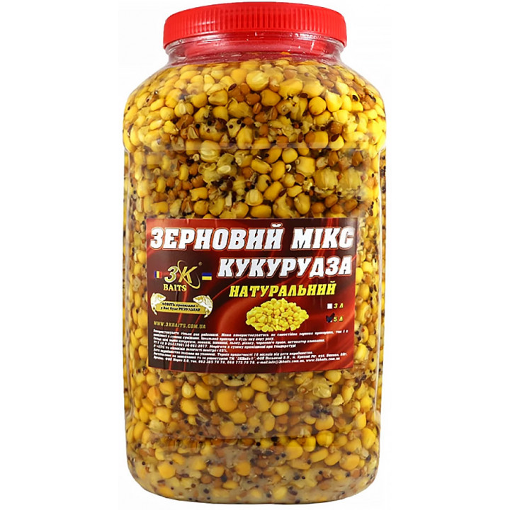 Зерновой MИКС 3Kbaits Кукуруза Натуральная 5L